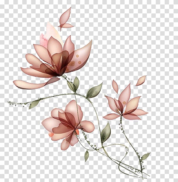 Wall decal , Lotus painted renderings transparent background PNG clipart