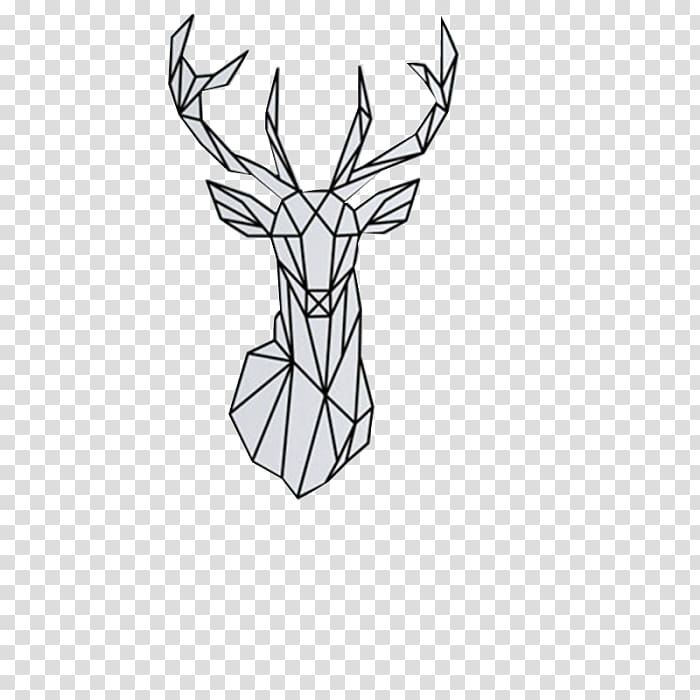 Wall decal Deer Geometry Art, deer transparent background PNG clipart