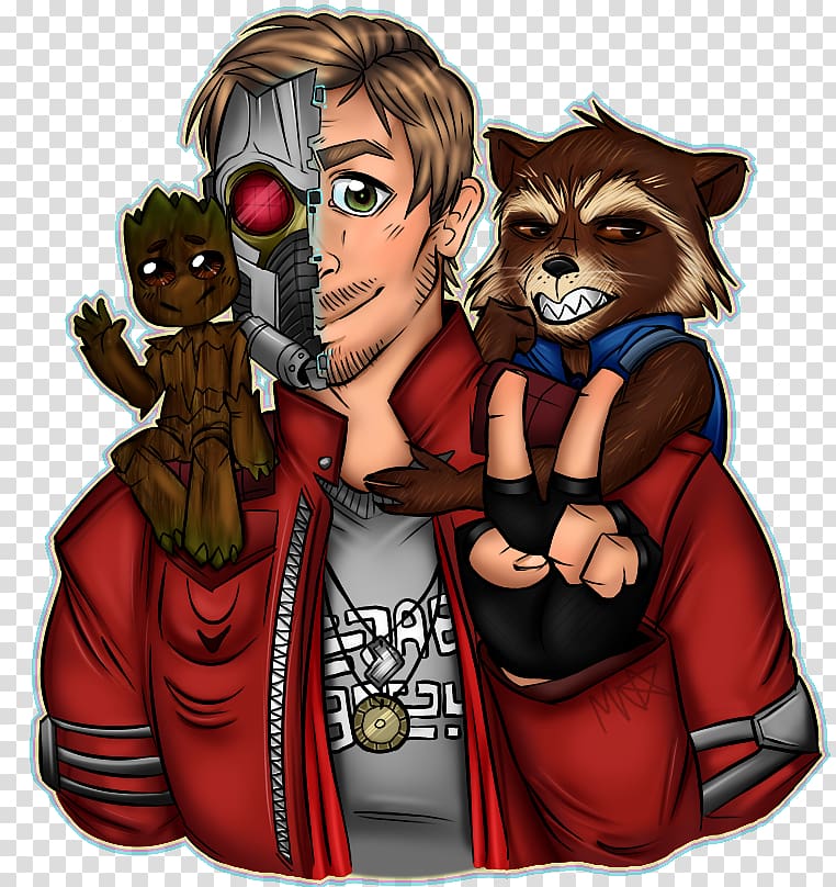 Baby Groot Rocket Raccoon Star-Lord Drax the Destroyer, guardians of the galaxy transparent background PNG clipart
