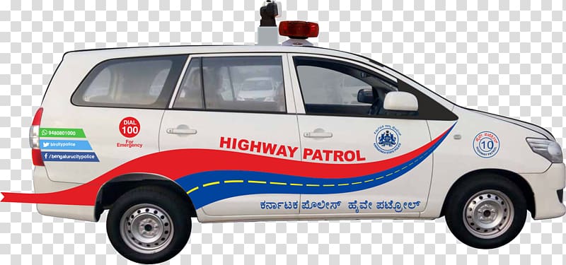 Karnataka Police car Highway patrol Police car, car transparent background PNG clipart