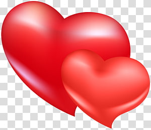 Two heart red art, Heart Computer Icons Love, red hearts transparent  background PNG clipart