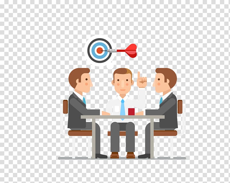 three men illustration, Business, business meeting transparent background PNG clipart