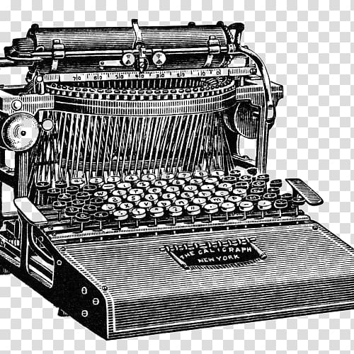 Open graphics Illustration Drawing, 1800s typewriter transparent background PNG clipart