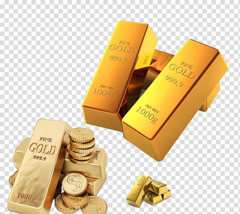 gold bars collage, Gold bar Bullion Ingot Gold as an investment, A wide range of gold bullion coins transparent background PNG clipart