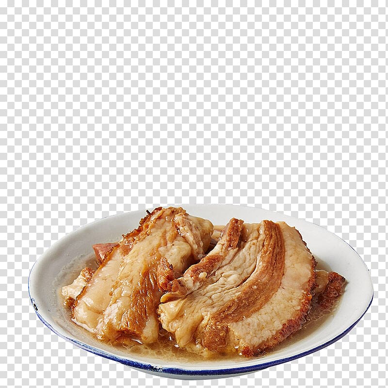Red braised pork belly Ham Fast food Hot pot u6263u8089, Delicious canned meat transparent background PNG clipart
