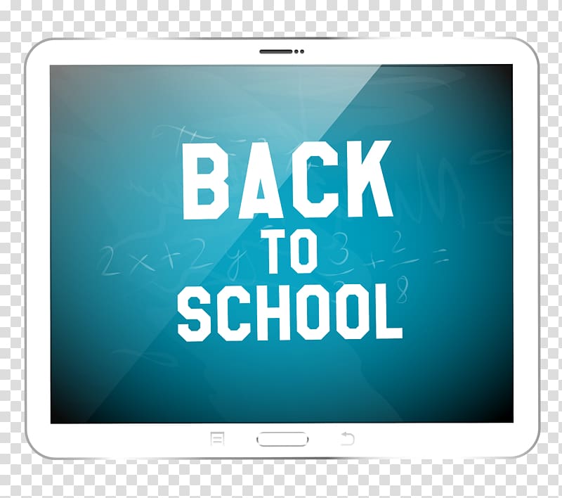 white tablet computer with back to school display text, T-shirt Danny Zuko Venice High School Clothing, White Tablet Back to School transparent background PNG clipart