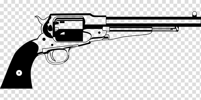 Revolver Remington Model 1858 Handgun Pistol, Handgun transparent background PNG clipart