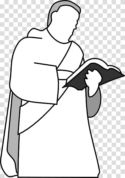 priest clipart black and white