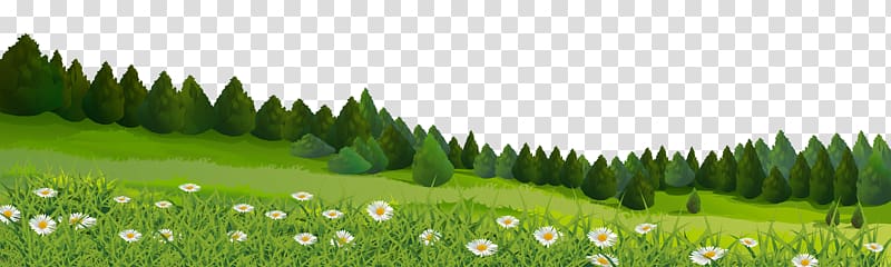 Lawn , Trees and Grass , green field illustration transparent background PNG clipart