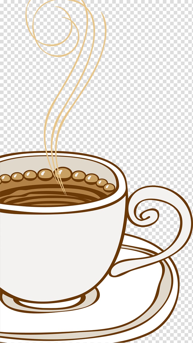 Coffee cup Cafe, Brown coffee transparent background PNG clipart