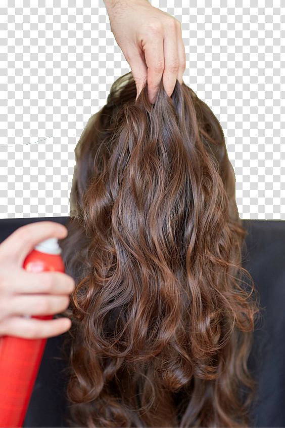 Artificial hair integrations Hairstyle Hairdresser Hair spray, Long curly hair transparent background PNG clipart