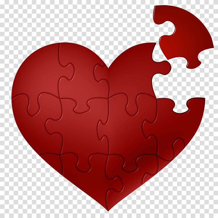 Love Romance, Heart Puzzle transparent background PNG clipart