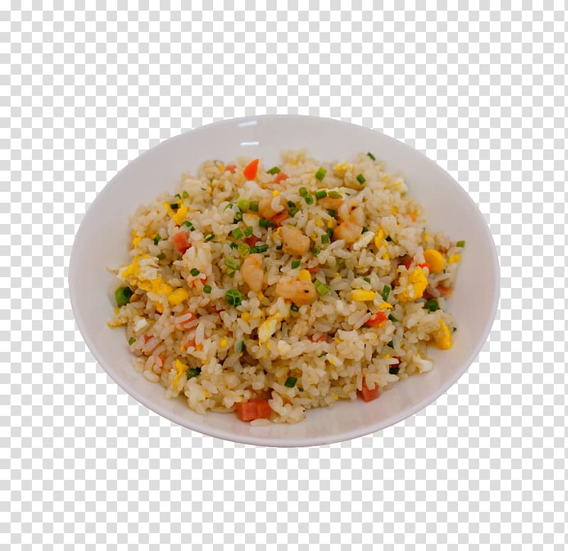 Yangzhou fried rice Ham Breakfast Chinese cuisine, Yet delicious fried rice transparent background PNG clipart
