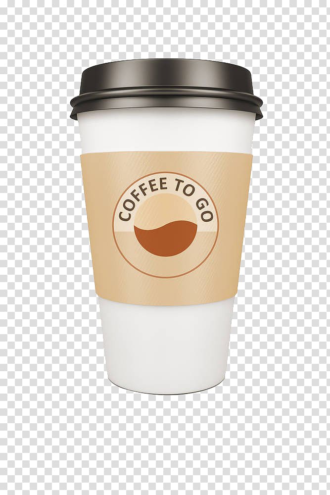 Instant coffee Take-out Cafe Coffee cup, Free coffee cups to pull the transparent background PNG clipart