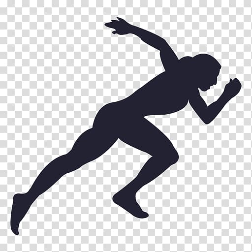Silhouette Sprint Sport, athlete transparent background PNG clipart