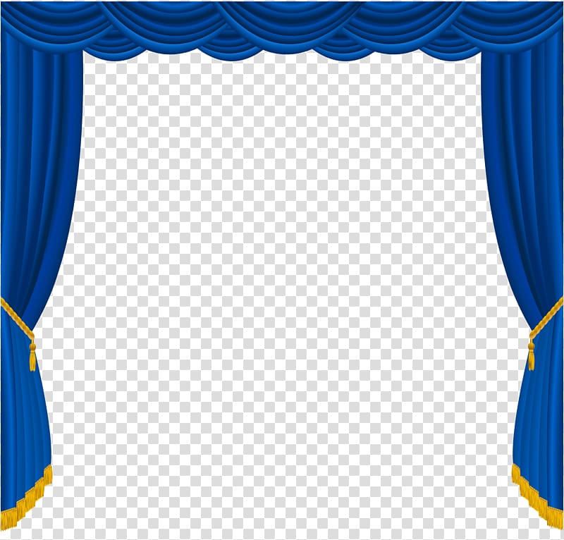 Window Curtain , Blue Curtains Decor , blue curtain frame transparent background PNG clipart