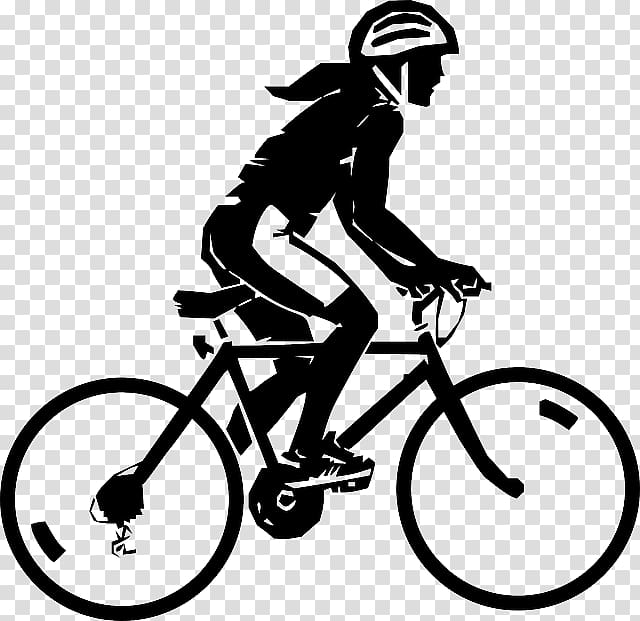 person riding bicycle illustration, Woman on A Bike transparent background PNG clipart