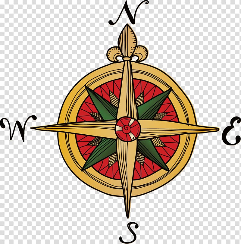 Tattoo Compass , Retro hand-painted compass transparent background PNG clipart
