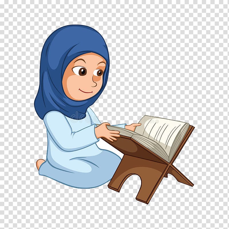 woman opening book while kneeling on floor, Qur\'an Islamic holy books Muslim , Islam transparent background PNG clipart