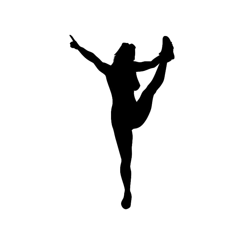 Silhouette Cheerleading , Heel Stretch transparent background PNG clipart