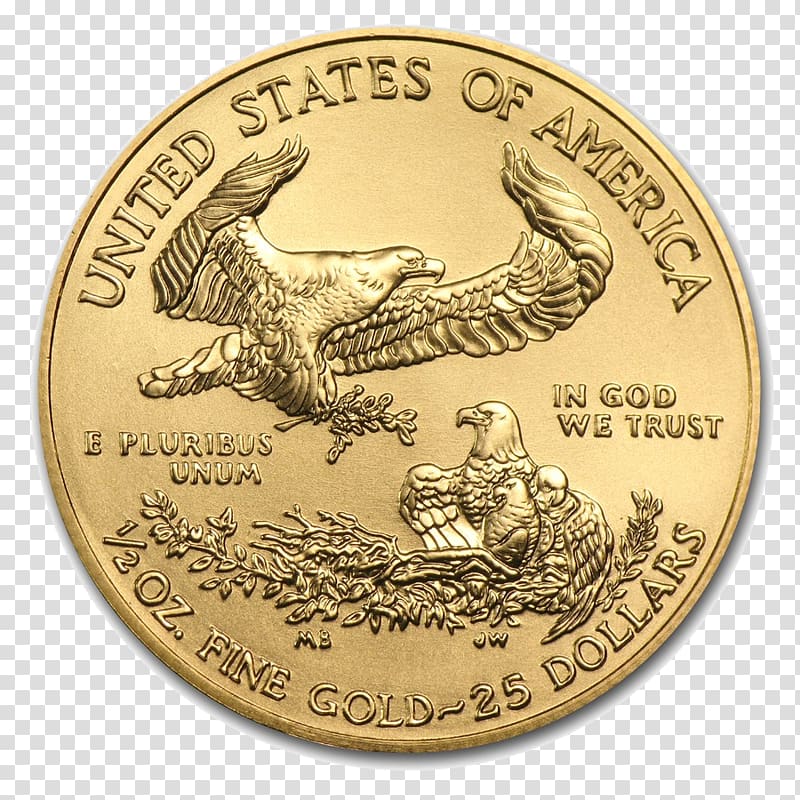 American Gold Eagle Bullion coin Uncirculated coin, eagle transparent background PNG clipart