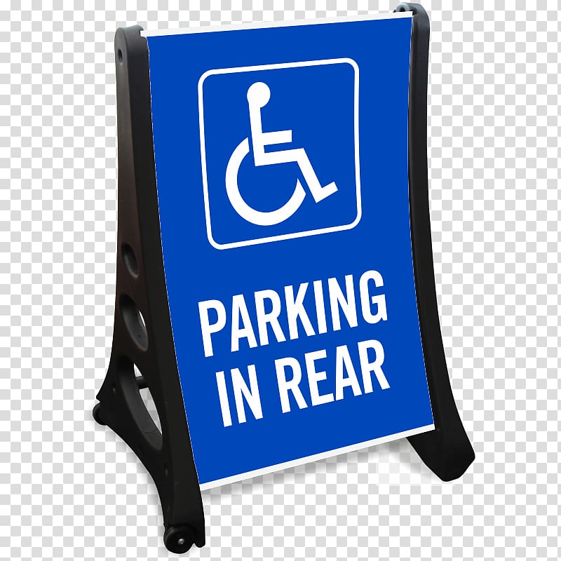 Disabled parking permit Disability Sign Americans with Disabilities Act of 1990 Car Park, directional sign transparent background PNG clipart
