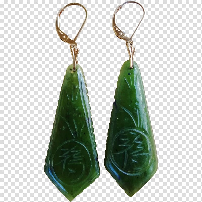 Jade Earring, beautify transparent background PNG clipart