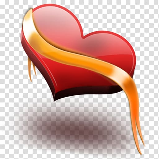 Heart Computer Icons , GOLDEN RİBBON transparent background PNG clipart
