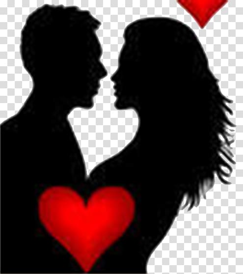 man and woman facing each other , Love Kiss Silhouette, Men and women kissing transparent background PNG clipart