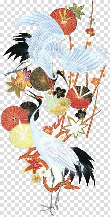 Red-crowned crane Gongbi, Crane transparent background PNG clipart