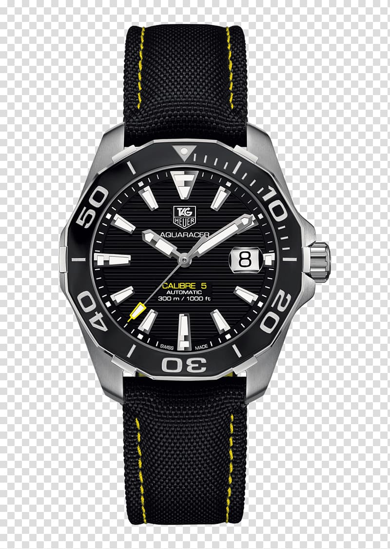 TAG Heuer Aquaracer Calibre 5 Automatic watch, watch transparent background PNG clipart