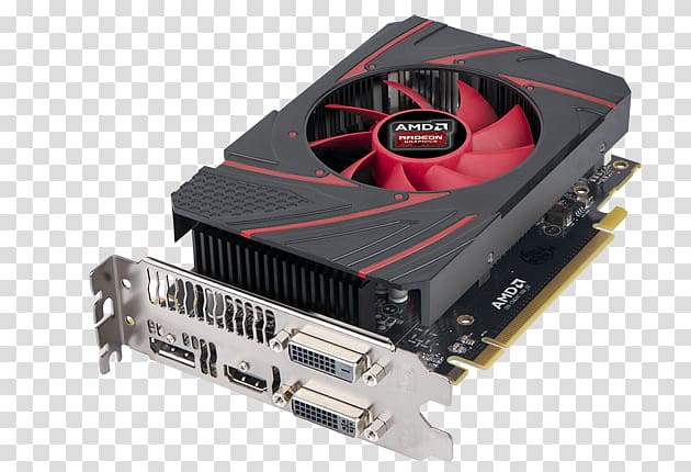 Graphics Cards & Video Adapters AMD Radeon Rx 200 series Graphics processing unit AMD Radeon R7 260X, GPU transparent background PNG clipart