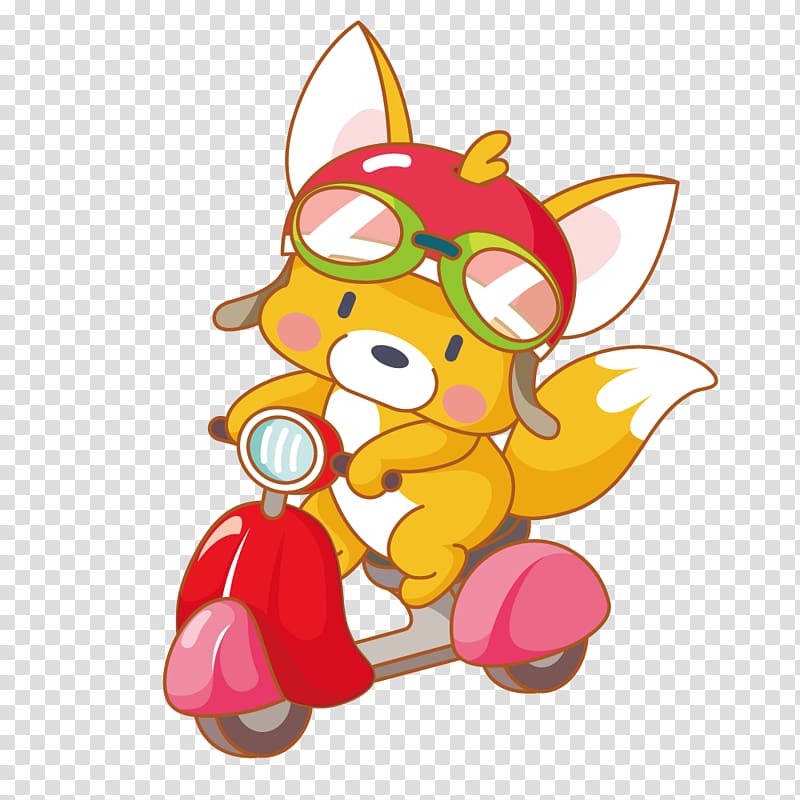 Gfycat Icon, Motorcyclist fox transparent background PNG clipart