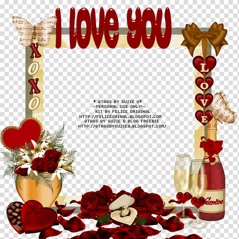 Frames Valentine\'s Day Flower, saint valentine day transparent background PNG clipart