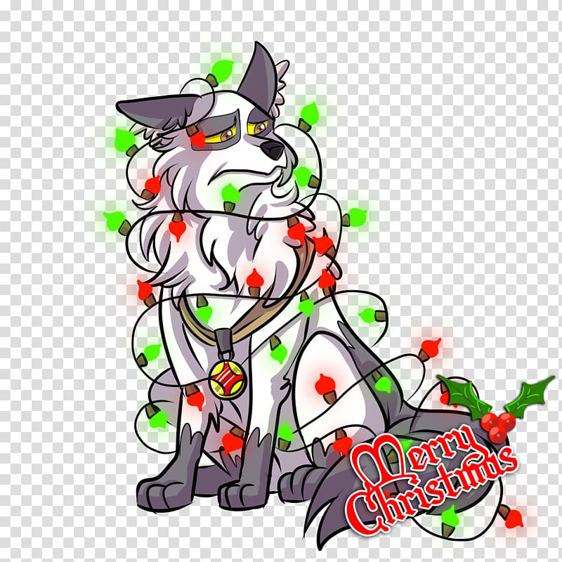 Christmas tree Cat Dog , My Hero transparent background PNG clipart