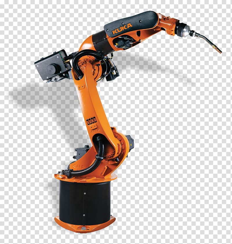 orange Kuka industrial machine, KUKA Robot welding Robotics, Robotics transparent background PNG clipart