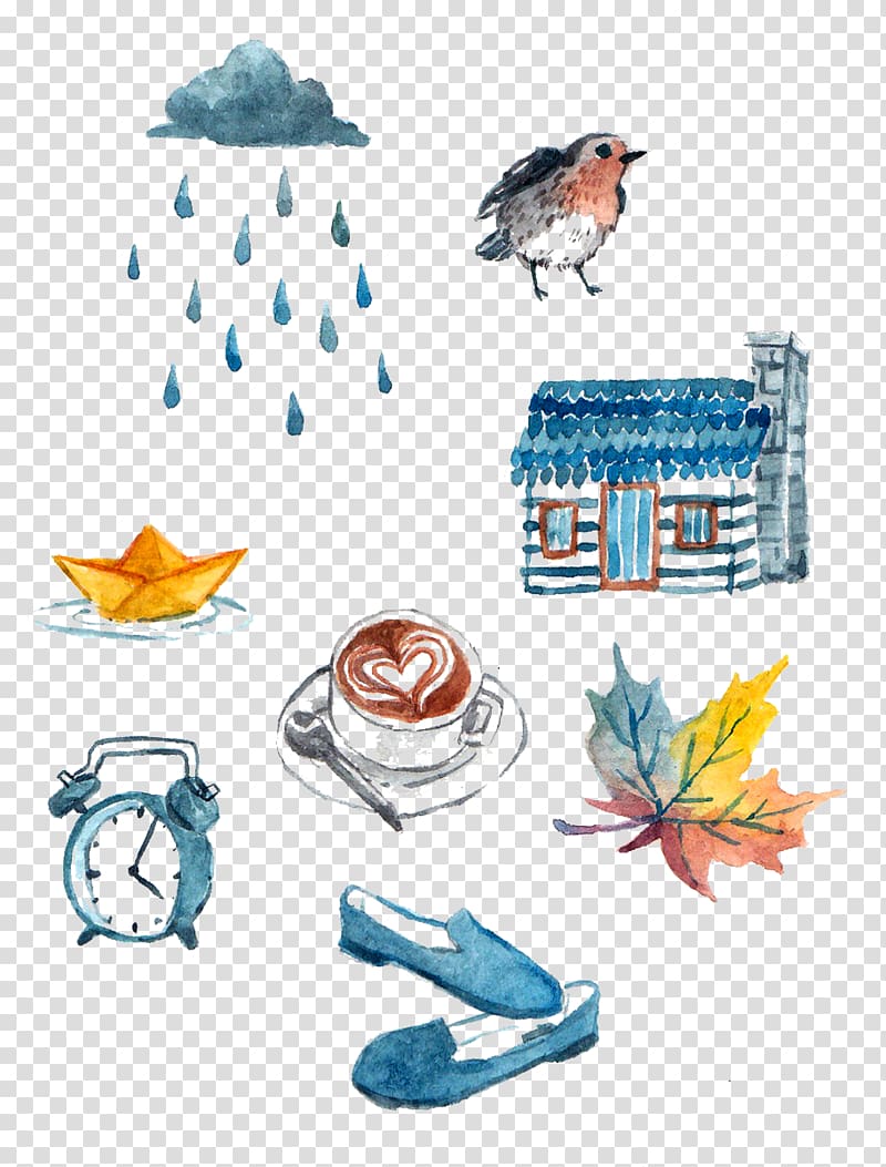 Paper Bird , Bird house alarm clock clouds transparent background PNG clipart