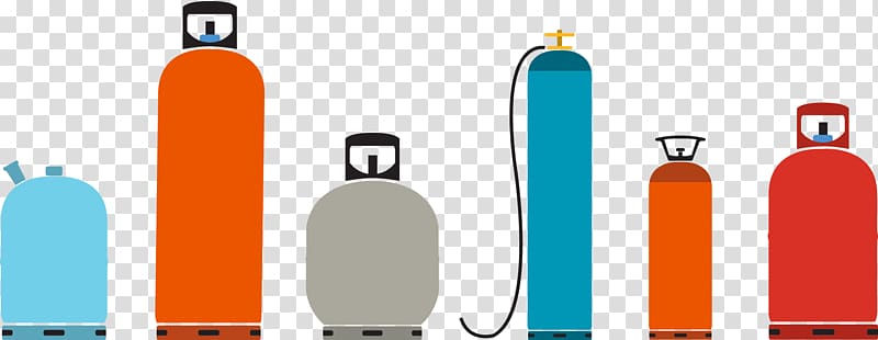 Gas cylinder Euclidean Icon, Colorful illustration gas tank transparent background PNG clipart