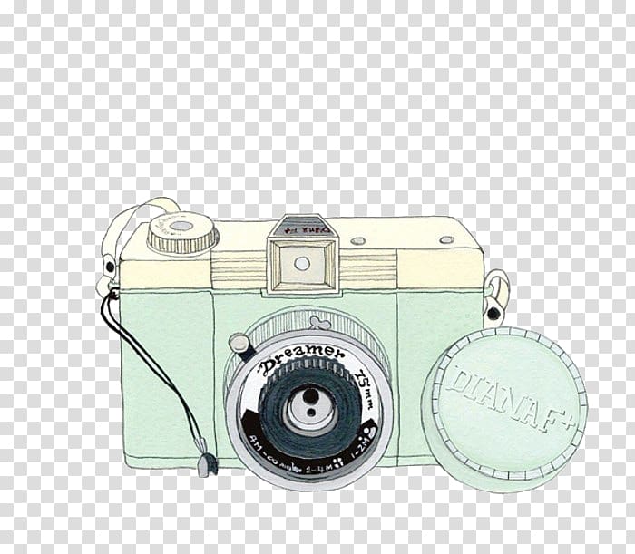 teal and white DSLR camera , Camera Drawing Vintage clothing Illustration, camera transparent background PNG clipart