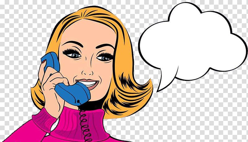 Telephone call, Listen to the phone, madam transparent background PNG clipart