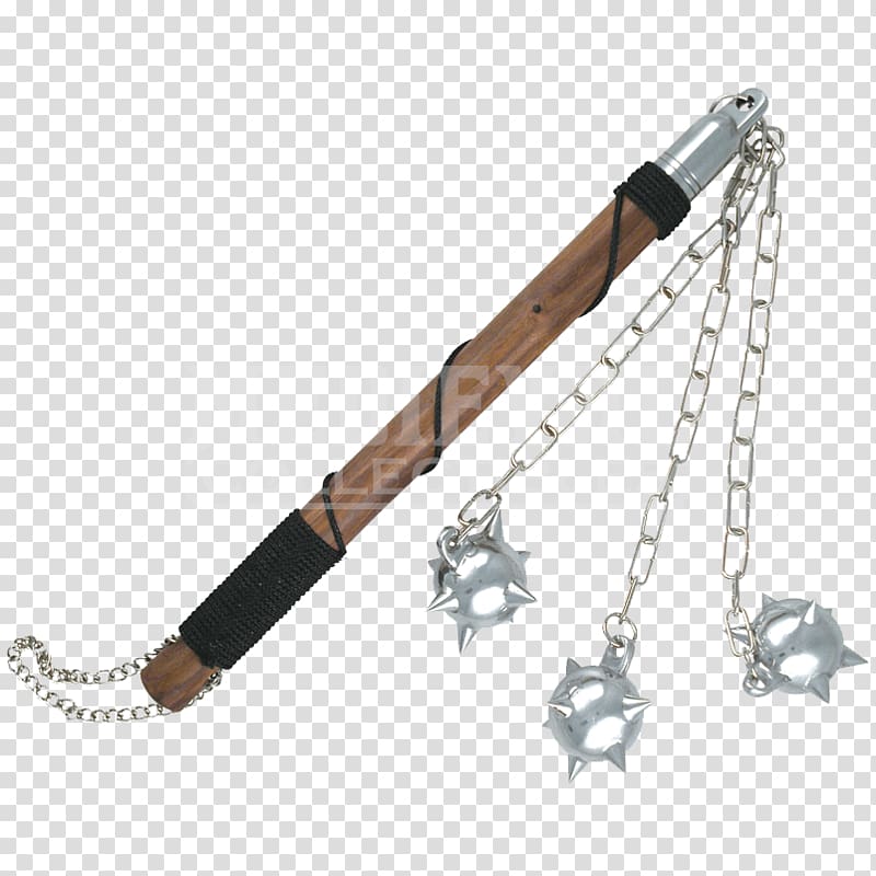 Flail Mace Weapon Chain 14th century, weapon transparent background PNG clipart