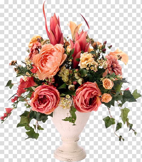 Garden roses Floral design Vase Flower bouquet, vase transparent background PNG clipart