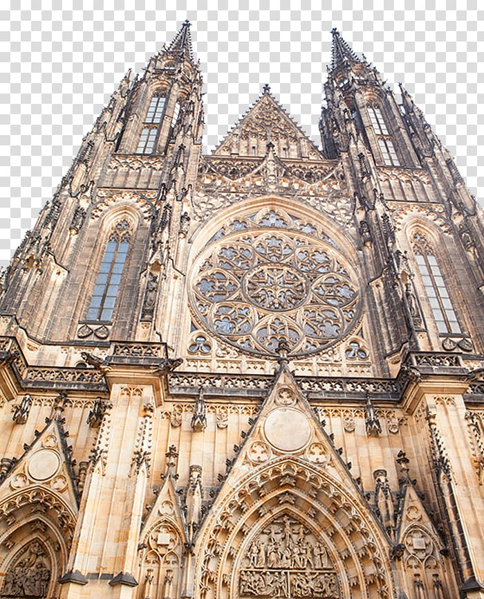 Prague Castle St. Vitus Cathedral Golden Lane Charles Bridge, European Church transparent background PNG clipart