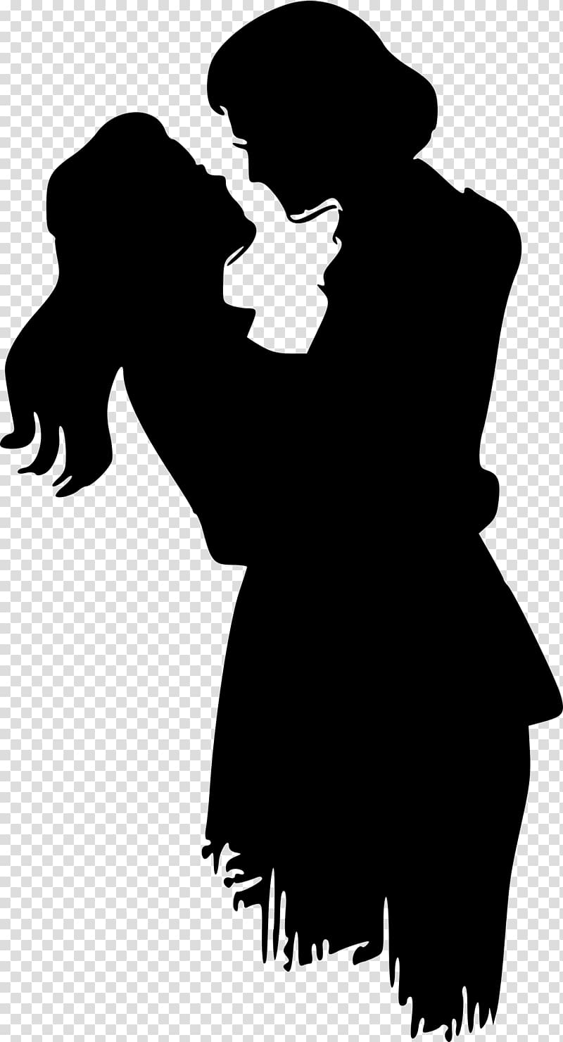 Silhouette Love , lovers transparent background PNG clipart