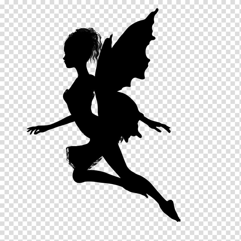 Silhouette Fairy Drawing , Silhouette transparent background PNG clipart