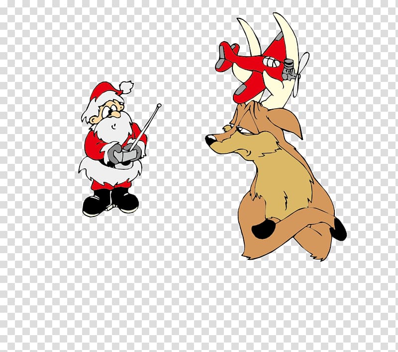 Santa Clauss reindeer Santa Clauss reindeer Christmas, Santa Claus and reindeer transparent background PNG clipart