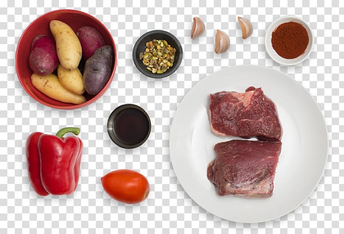 Roast beef Bresaola Game Meat Garnish Tableware, Fingerling Potato transparent background PNG clipart