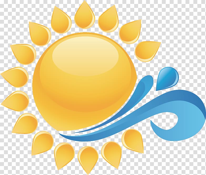 of wave and sun, sun material transparent background PNG clipart