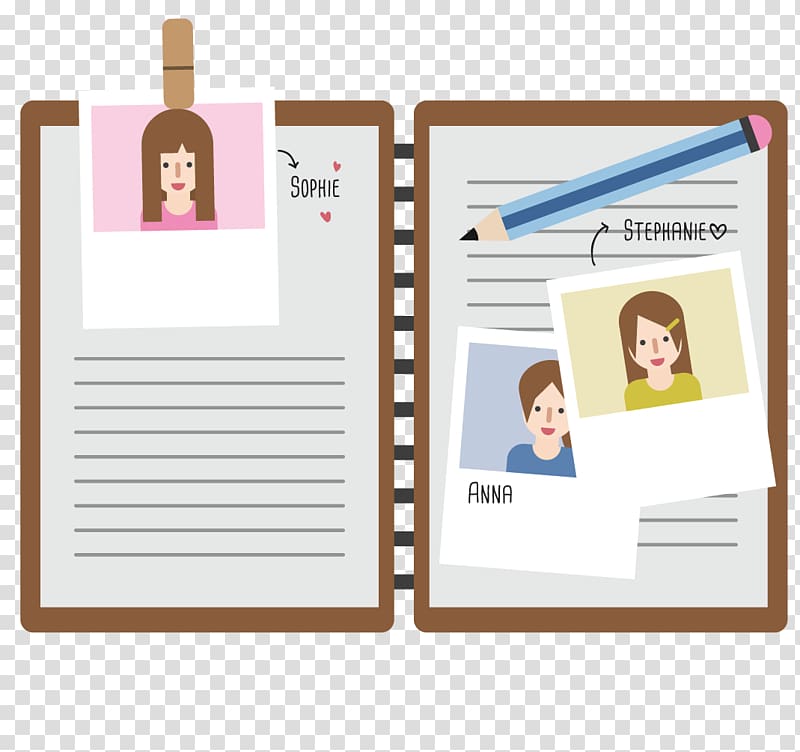 Paper Yearbook, notebook-page recording transparent background PNG clipart