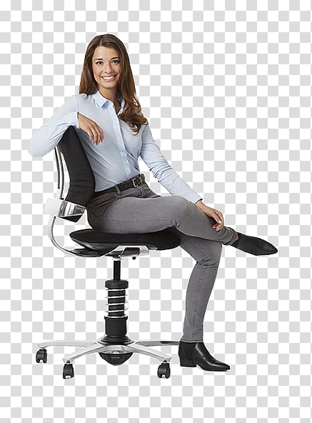 Office & Desk Chairs Sitting, office people transparent background PNG clipart